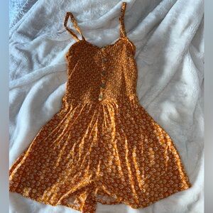 Floral Yellow Romper